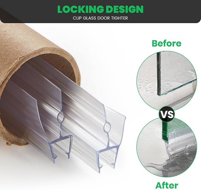 Bathroom Shower Door Seal Strip, PVC Transparent Shower Door Seal Strip - Image 5