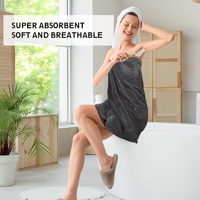 KinHwa Microfiber Bath Towels Large Bathroom Towels Absorbent Shower Soft Towels - Image 2