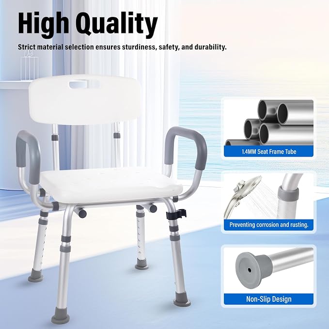FSA/HSA, 500 lbs Heavy Duty Shower Seat - Image 6