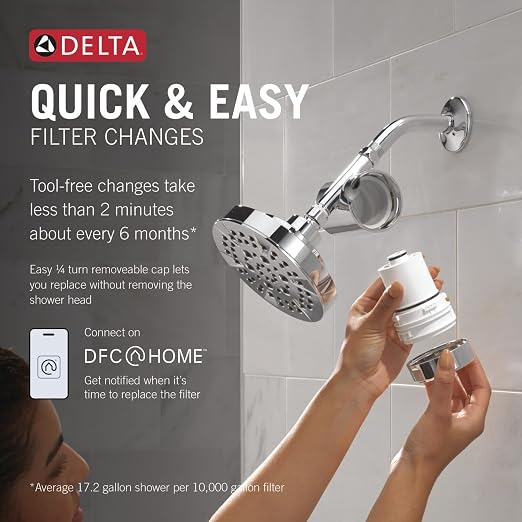 Delta Faucet 5-Setting Shower Head Chrome - Image 3