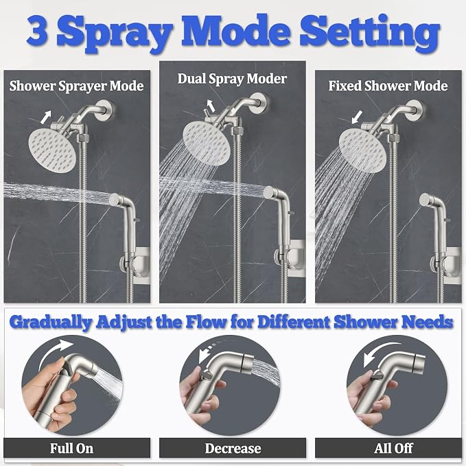 Dog Shower Attachment Metal, YDmeet Pet Shower Attachment - Image 2