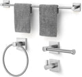 Bathroom Accessories Set Brushed Nickel Towel bar Set, 4 Piece Towel Rack Set by Designchangeslife