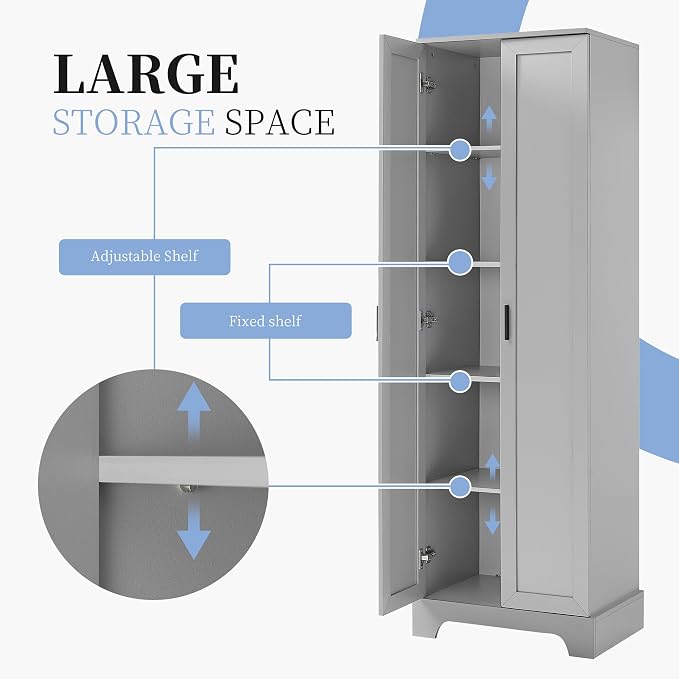Favfurish 70" Tall Bathroom Storage Cabinet - Image 5