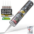 XFasten Silicone Sealant Waterproof Black Cartridge, 10.1 oz Black Caulking by XFasten