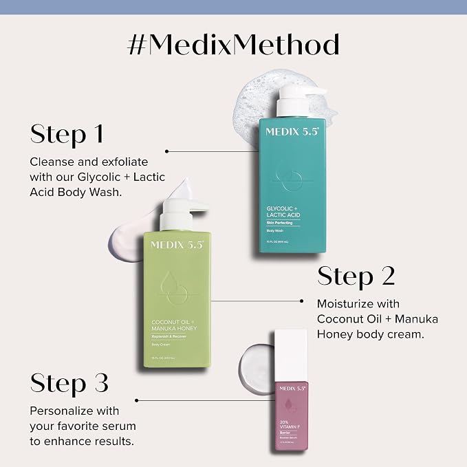 MEDIX 5.5 Coconut Oil Lotion W/ Manuka Honey Cream Skin Care Face Moisturizer & - Image 5