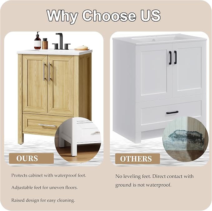 GarveeHome 30" Bathroom Vanity - Image 3
