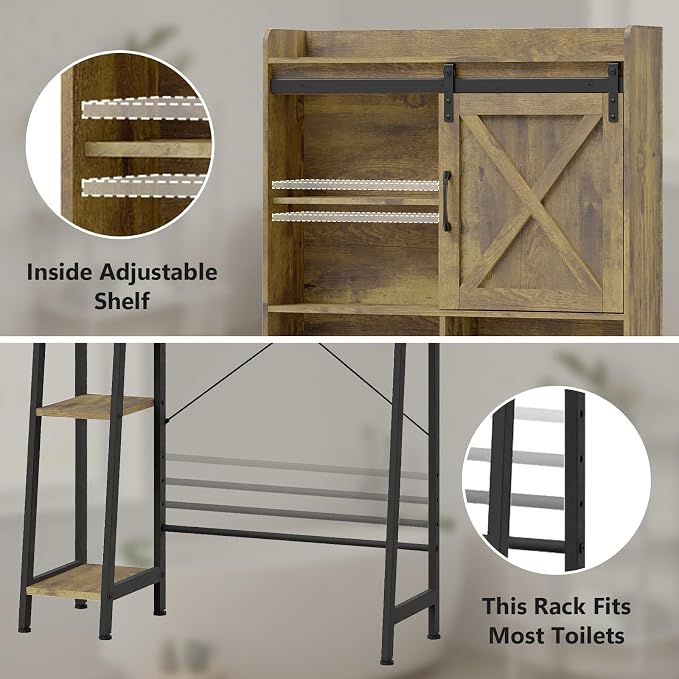 Farmhouse Storage Cabinet Over Toilet - Image 4