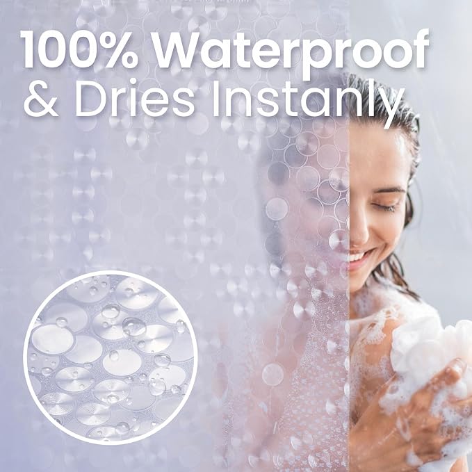 LiBa PEVA Shower Curtain Liner - Image 5