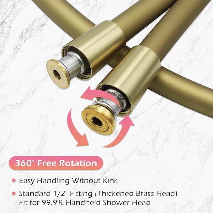 Shower Hose, Ultra-Soft Silicone Long Shower Hose Replacement, Anti-Kink - Image 3