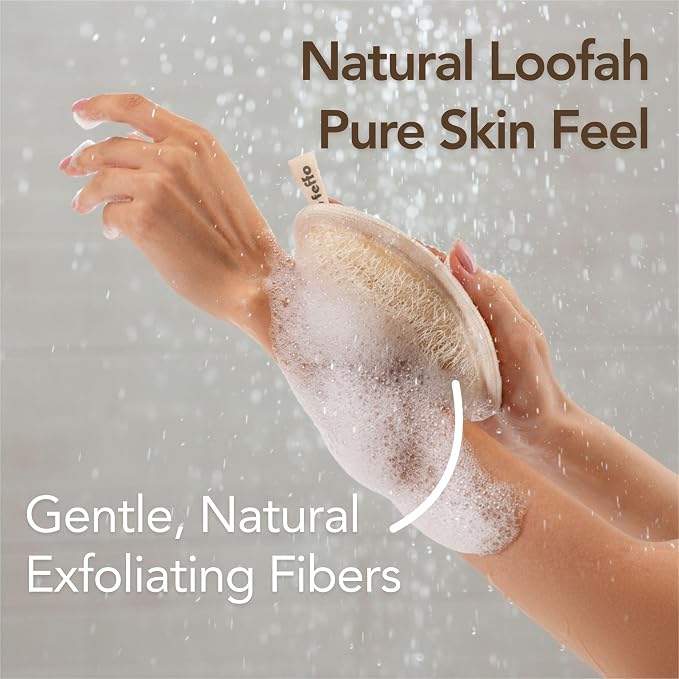 Loofah Sponge for Body Scrub, Exfoliating Body Scrubber & Shower Sponge Shower - Image 7