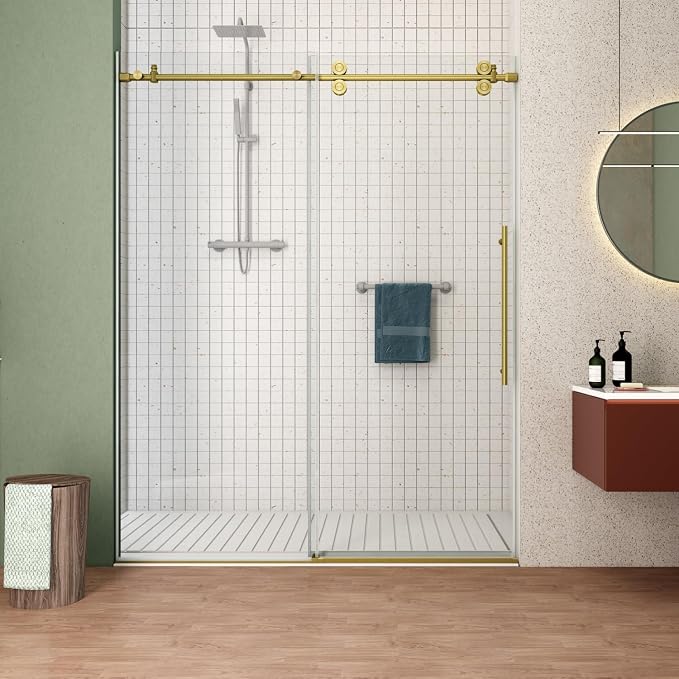 Sunrosa Frameless Shower Door, Glass Shower Door by ElevateYourEverydayShower