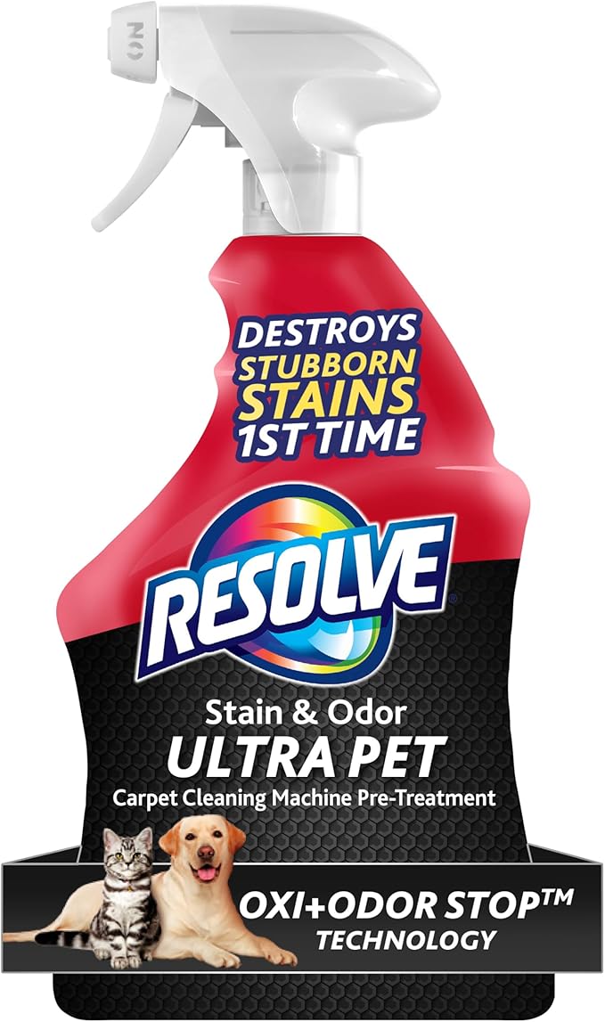 Resolve Ultra Pet Odor and Stain Remover Spray – Carpet Cleaner by Resolve