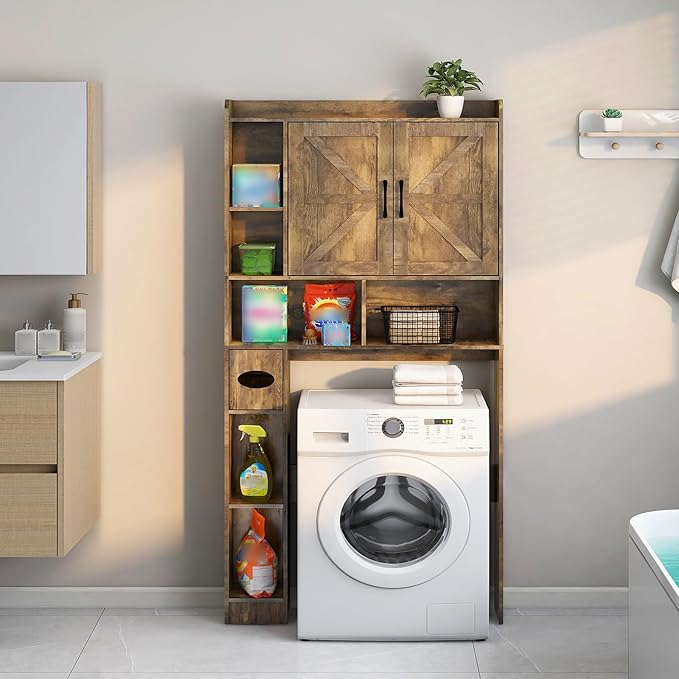 Vabches Over The Toilet Storage Cabinet, Farmhouse Storage Cabinet Over Toilet - Image 5