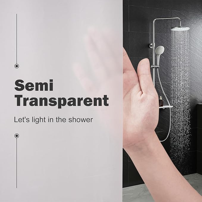 UFRIDAY 60 Shower Curtain Liner Frosted, 60x72 inches Shower Curtain - Image 2