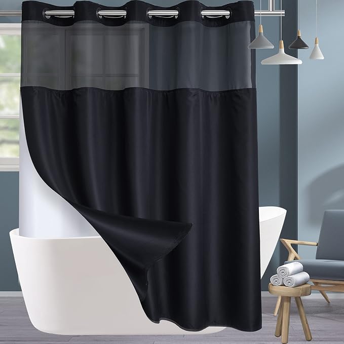 Conbo Mio Extra Long No Hook Shower Curtain by ConboMio