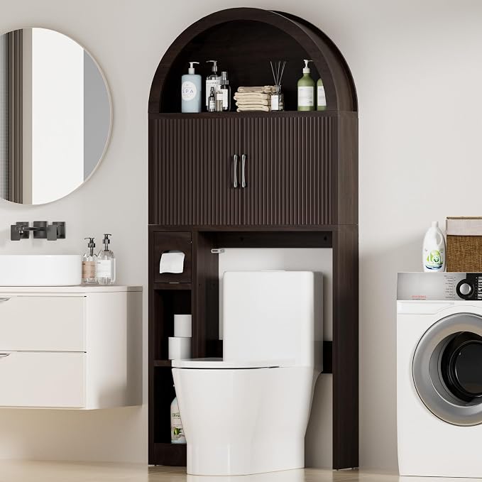 Spurgehom Over The Toilet Storage Cabinet, Bathroom Shelf Organizer Freestanding - Image 7