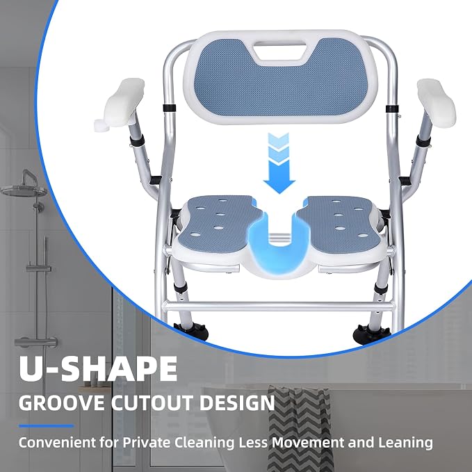 Shower Chair for Inside Shower, Foldable Shower Chair for Elderly and Disabled - Image 2