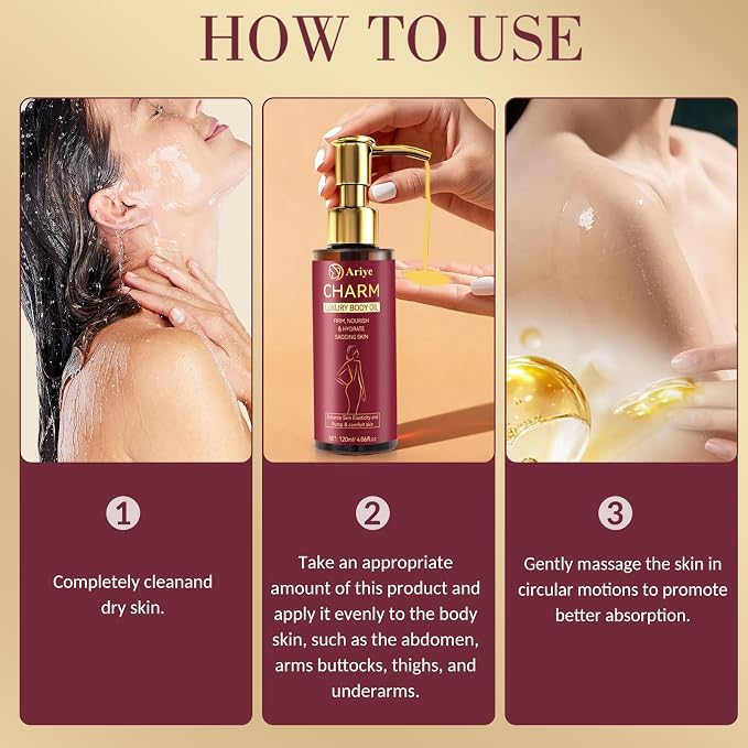 Body Firming Oil Luxury Glow Remedy, After Shower Body Oils - Image 6
