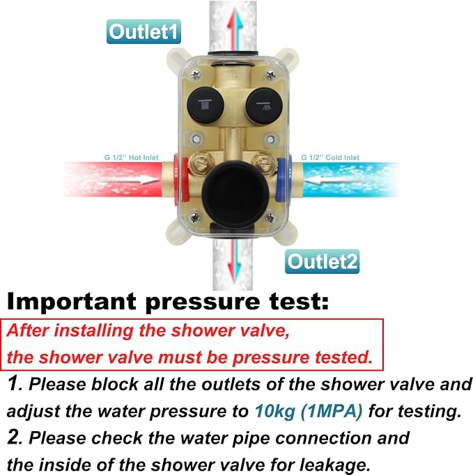 Digital Display Shower Valve Shower Valve 2 Way Shower Diverter Valve Shower - Image 7