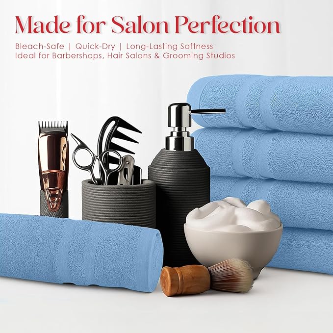 RIVERSIDE Pack of 24 Salon Towels Set – 16 x 26 Inches, 100% Ring Spun Cotton - Image 4