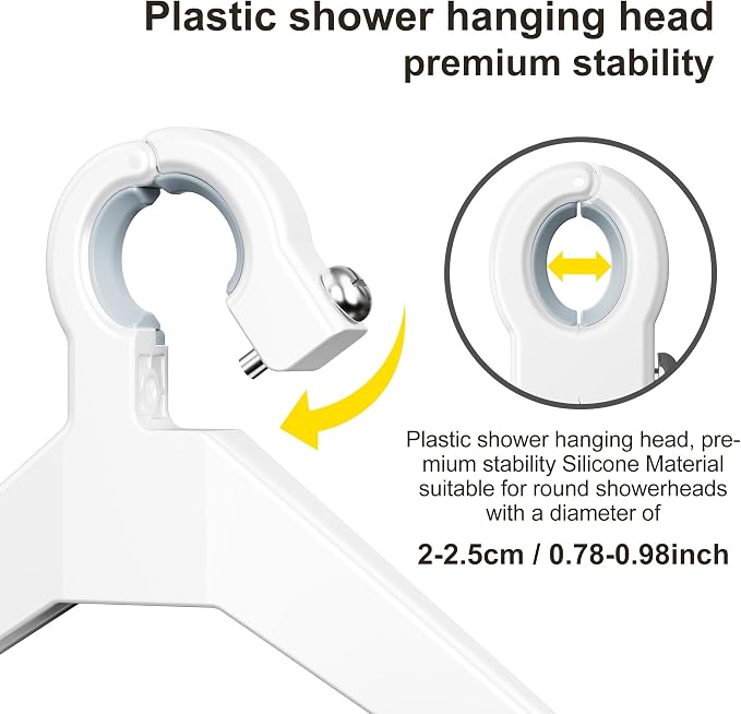 Orimade 4 Tier Adjustable Anti-slip Shower Caddy Over Shower Head, Rustproof - Image 3