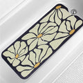Floral Bathtub Mat Non Slip for Kids Botanical Extra Long Anti Slip Bath Mat by Denifeiya