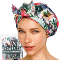 Reusable Shower Cap for Women Reusable Waterproof – Leakproof, Nonslip Hair Cap by SMPLobjects