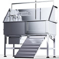 46" Dog Washing Station, Professional Stainless Steel Dogs Bathing Station Dog by POOAMY