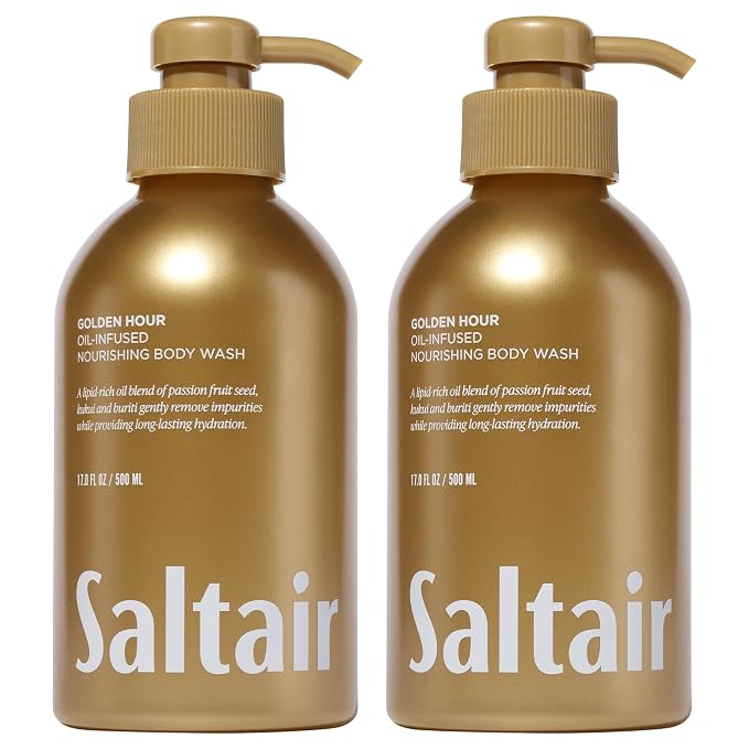 Saltair Body Wash, Cruelty-Free, Paraben-Free. 2x 17oz Pump Bottles by Saltair