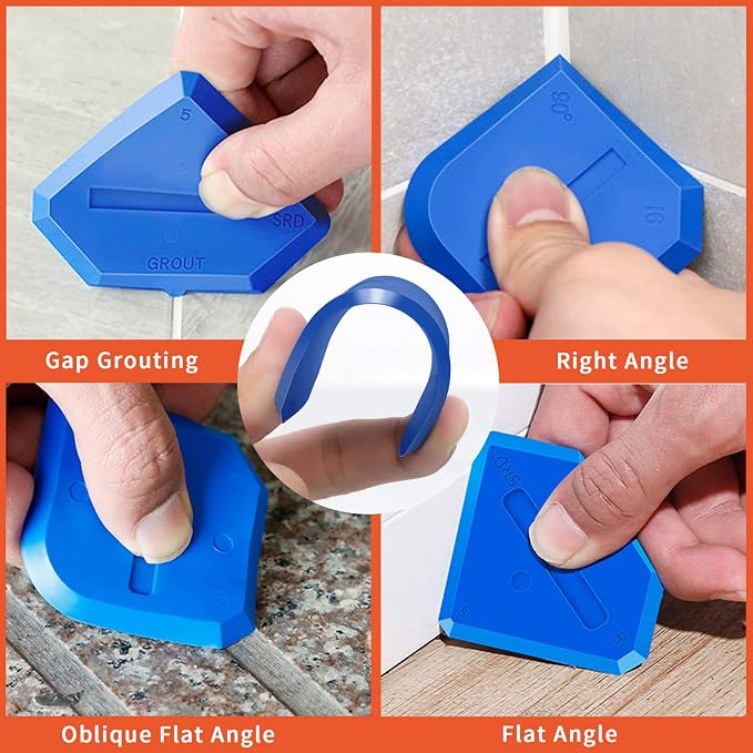 Caulking Tools-Silicone Sealant Finishing Tool Kit Caulk Grout Remover Scraper - Image 5