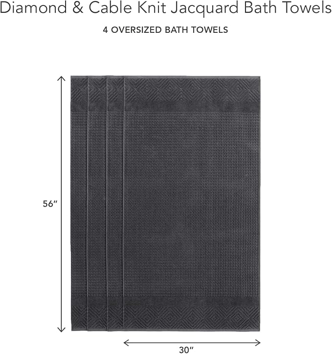 Texere 100% Organic Cotton Jacquard 650 GSM Premium Bath Towel Sets - Image 6