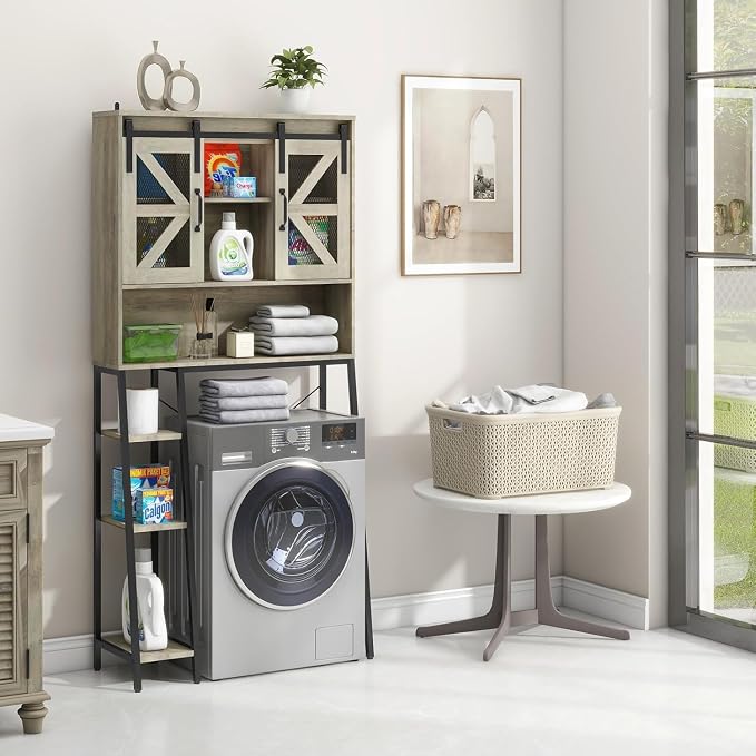 Vabches Over The Toilet Storage Cabinet, Farmhouse Storage Cabinet Over Toilet - Image 5