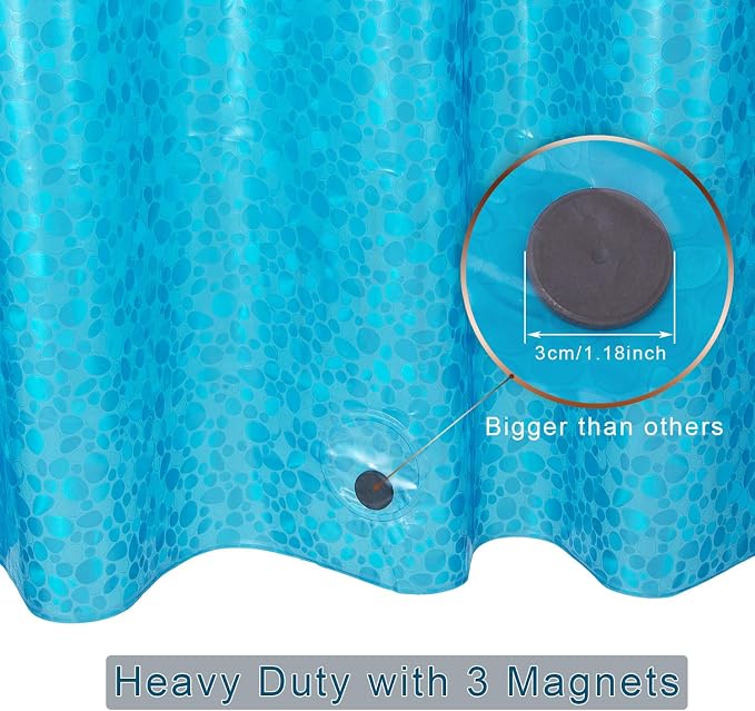 Bostofy Waterproof Shower Curtain Liner 8G EVA Thick Shower Curtain - Image 3