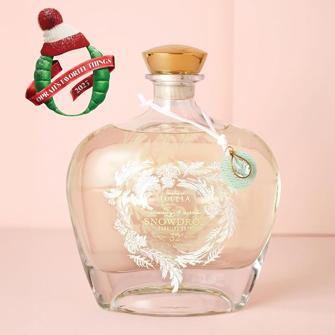 Lollia Snowdrop Bubble Bath, 22 fl oz, 650 ml, Winterberry & Cashmere Fragrance - Image 2