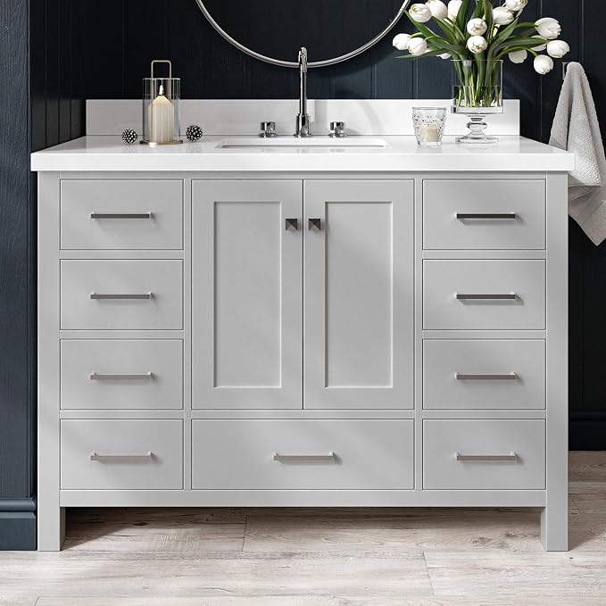 ARIEL Cambridge 49" Grey Bathroom Vanity by Ariel