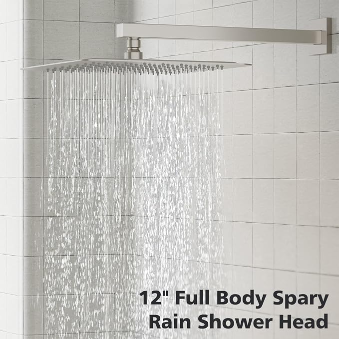 Gabrylly Shower System, Rainfall Shower Faucet Set Complete, 2 Way Valve - Image 3