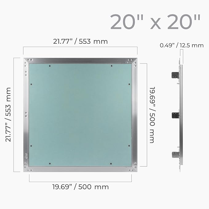 20" x 20" Drywall Access Panel – Waterproof Aluminum Frame Gypsum Hatch – Wall - Image 2
