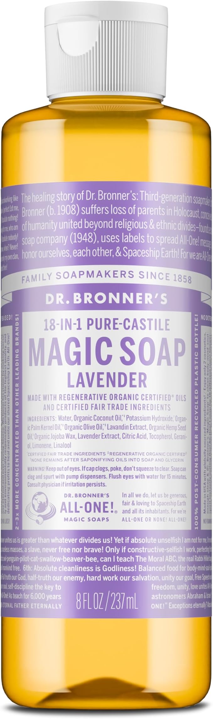 Dr. Bronner's Magic Soap-Pure-Castile Liquid Soap-Regenerative Organic by DrBronners