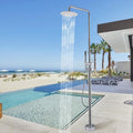RBROHANT Freestanding Outdoor Shower Chrome, Height Adjustable Outside Showers by RBROHANT