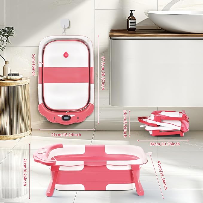 Baby Bathtub, Collapsible Baby Bath Tub - Image 5