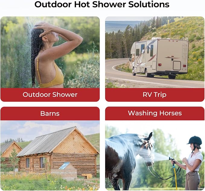 CAMPLUX ENJOY OUTDOOR LIFE 1.32 GPM Outdoor Portable Propane Tankless Water - Image 4