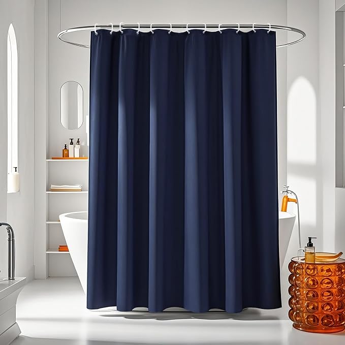 AooHome 72 Width x 96 Height inch Fabric Shower Liner, Extra Long Solid Color by AooHome