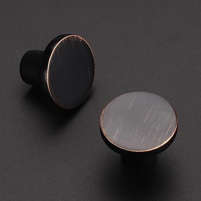Ravinte 15 Pack Cabinet Knobs Oil Rubbed Bronze Kitchen Cabinet Knobs Round - Image 2