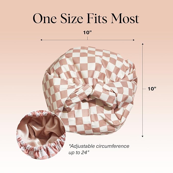 Kitsch Luxury Shower Caps for Women Reusable Waterproof - Image 5