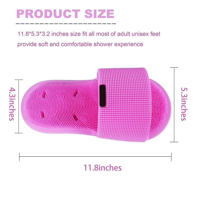 Shower Foot Scrubber with Non-Slip Suction Cups, Silicone Bristle Shower Foot - Image 4