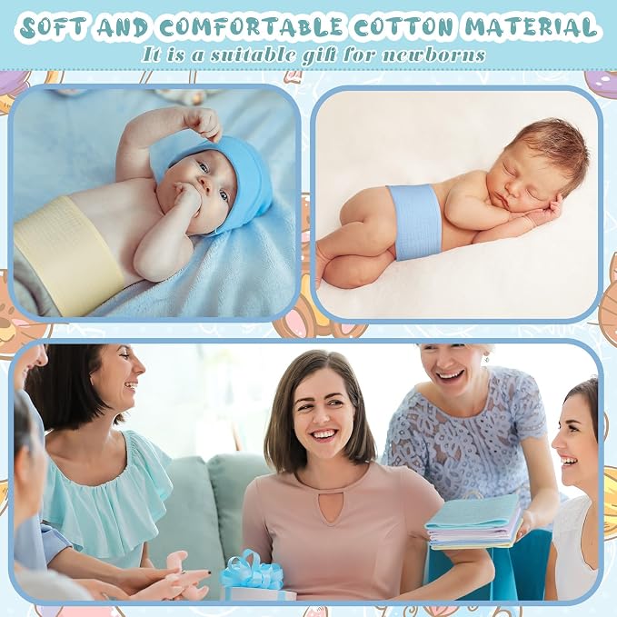 Vabean 8 Pcs Baby Infant Umbilical Cord Comfort Adjustable Cotton Belly Band - Image 6
