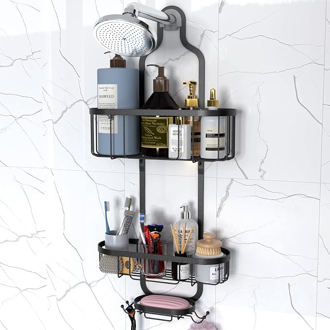 Kadolina Bathroom Hanging Shower Organizer, Over Head Shower Caddy Shower - Image 5