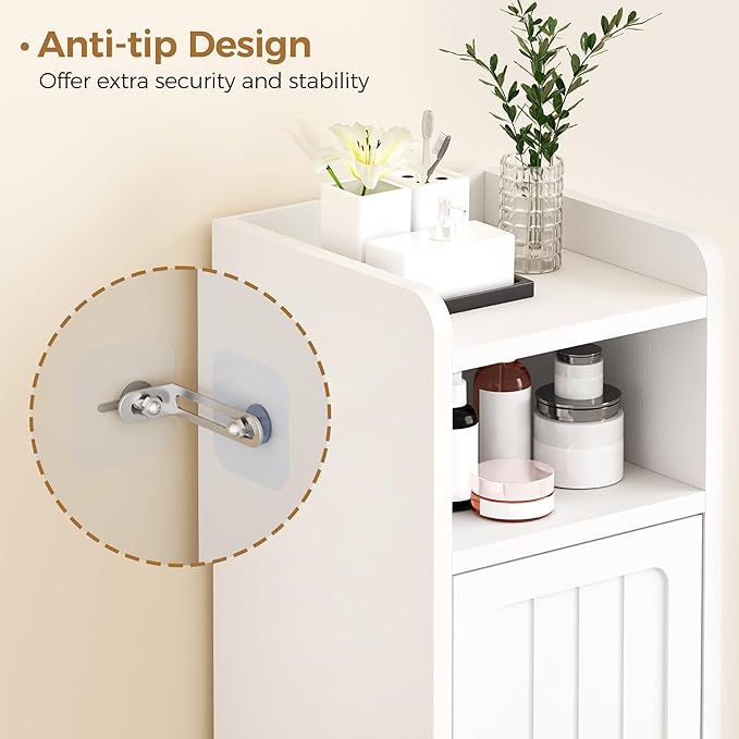 BEWISHOME Small Bathroom Cabinet, Bathroom Storage Cabinet - Image 6