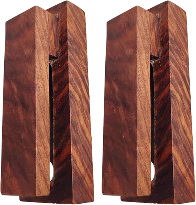 2Pcs Wooden Towel Racks for Bathroom, Wall Mounted Wooden Towel Hooks for - Image 3