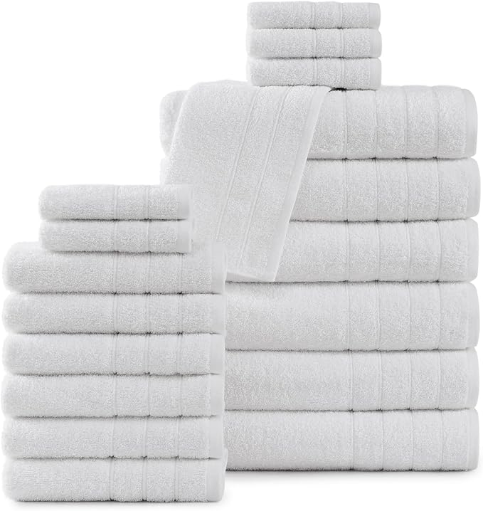 Casa Platino 100% Cotton Luxury Bathroom Towel Set by CasaPlatino